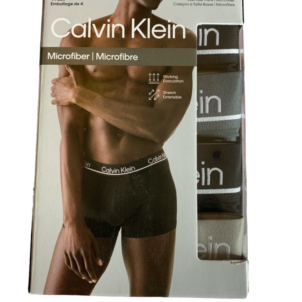 🆕CK 4 Pack Microfibre Low-rise Trunk